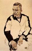 Egon Schiele Portrait of Heinrich Benesch oil